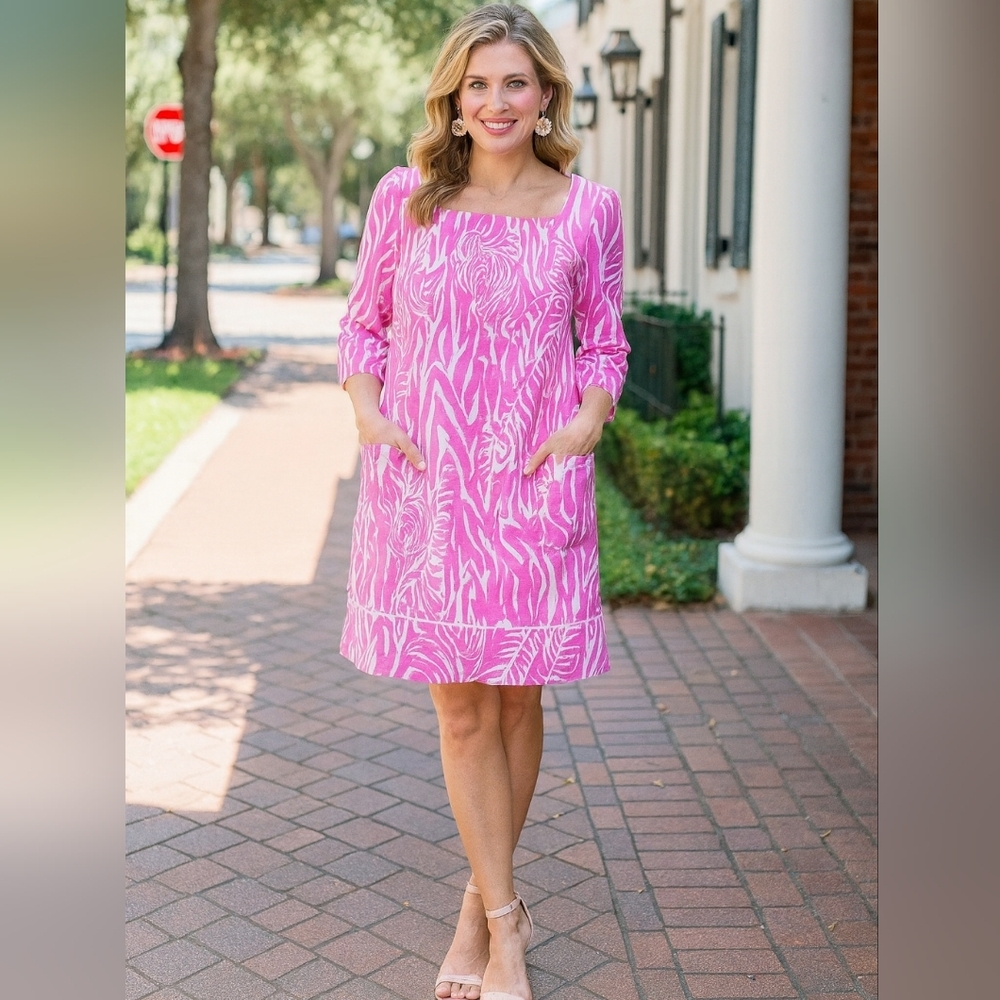Lilly Pulitzer Cotton Fully Lined Sheath Dress Sz 2